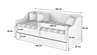 Obrázek z Dvojitá dětská postel LULU 160x80 cm Baletka - Bílá