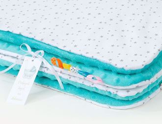 Obrázek z Dětská deka Mini hvězdičky Minky 100x135 cm - různé barvy a varianty