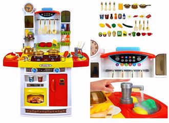 Obrázek z Velká dětská kuchyňka s tekoucí vodou a lednicí