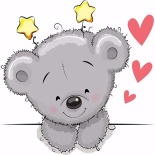 Obrázek Zamilovaný medvídek samolepka na zeď