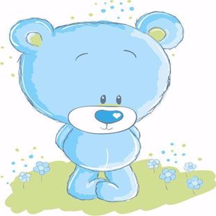Obrázek Medvídek modrý samolepka na zeď