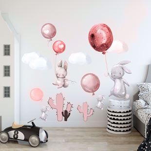 Obrázek Králíčci a balonky Růžová