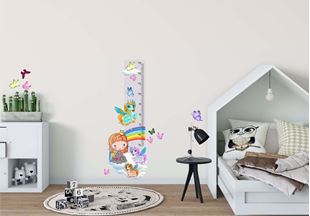 Obrázek Metr na stěnu - Jednorožec, duha a princezna