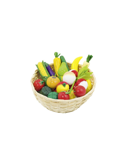 Obrázek z Dětský krámek – ovoce a zelenina v košíku, 23 ks