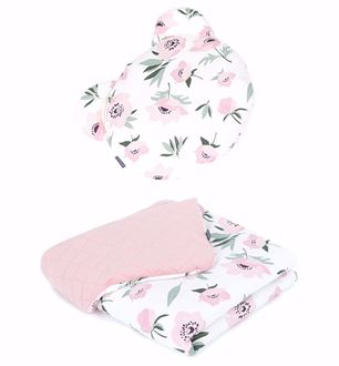 Obrázek z Dětská deka s polštářem Méďy Květy Velvet