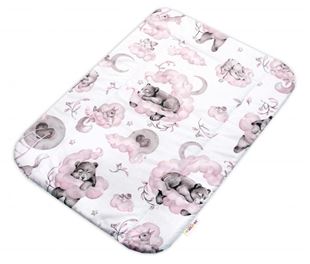 Obrázek Přebalovací podložka 50x70 cm, bavlna, Zvířátka na mráčku, , růžová