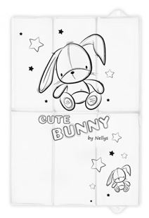 Obrázek Cestovní přebalovací podložka, měkka, Cute Bunny, , 60x40cm, bílá