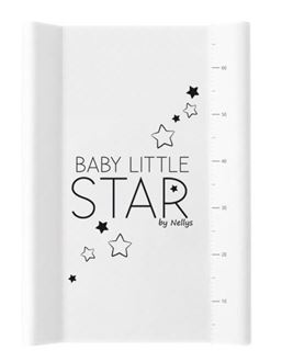 Obrázek z Přebalovací podložka , měkká ,vyvýšené boky, BABY STAR, 50 x 70cm, bílá,