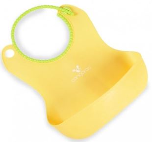 Obrázek Cangoroo Silikonový bryndáček Baby Bib Am Am - žlutý