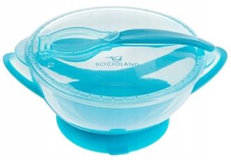 Obrázek z Přísavná miska s lžičkou 360 ml, modrá