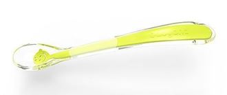 Obrázek z Silikonová lžička měkká - BABY´S SMILE - žlutá/zelená