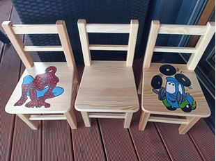 Obrázek SLEVA - Dětská dřevěná židlička 1ks 